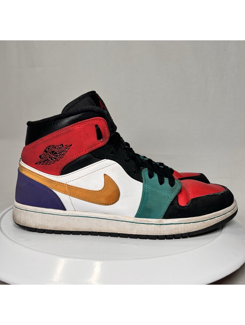 Nike Air Jordan 1 Mid Multicolor Basketball Shoes 554724-125 Men’s US Size 12